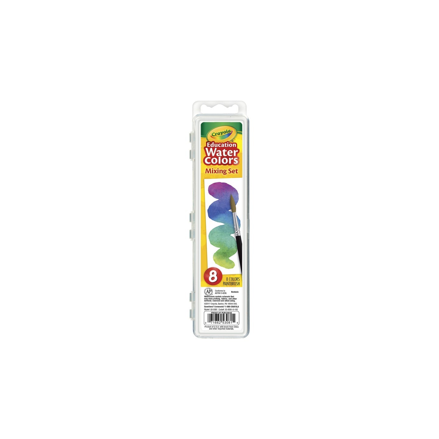 Crayola® Pans Education Watercolors Mixing Set, 8 Count