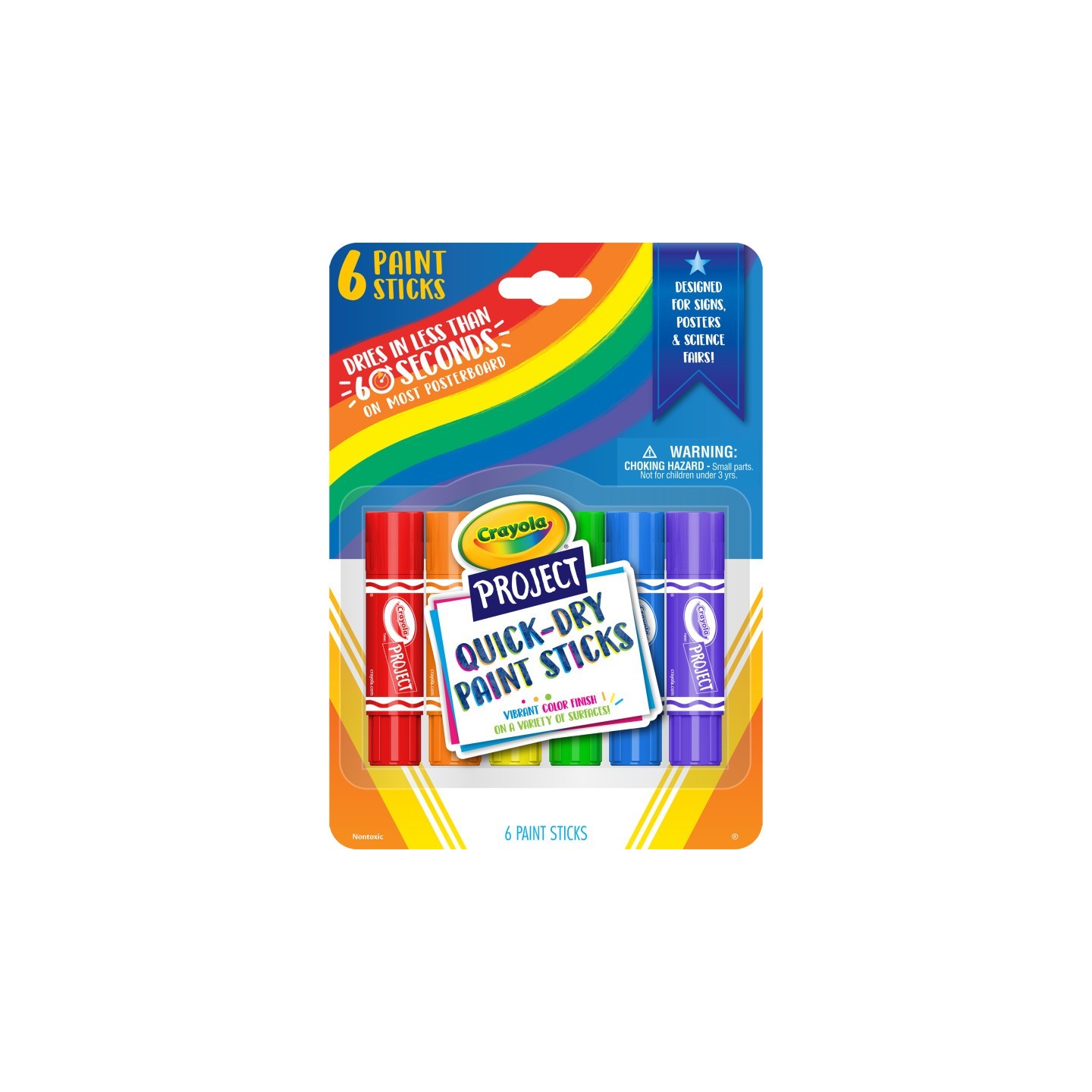 Crayola® Project™ Quick-Dry Paint Sticks, 6 Count