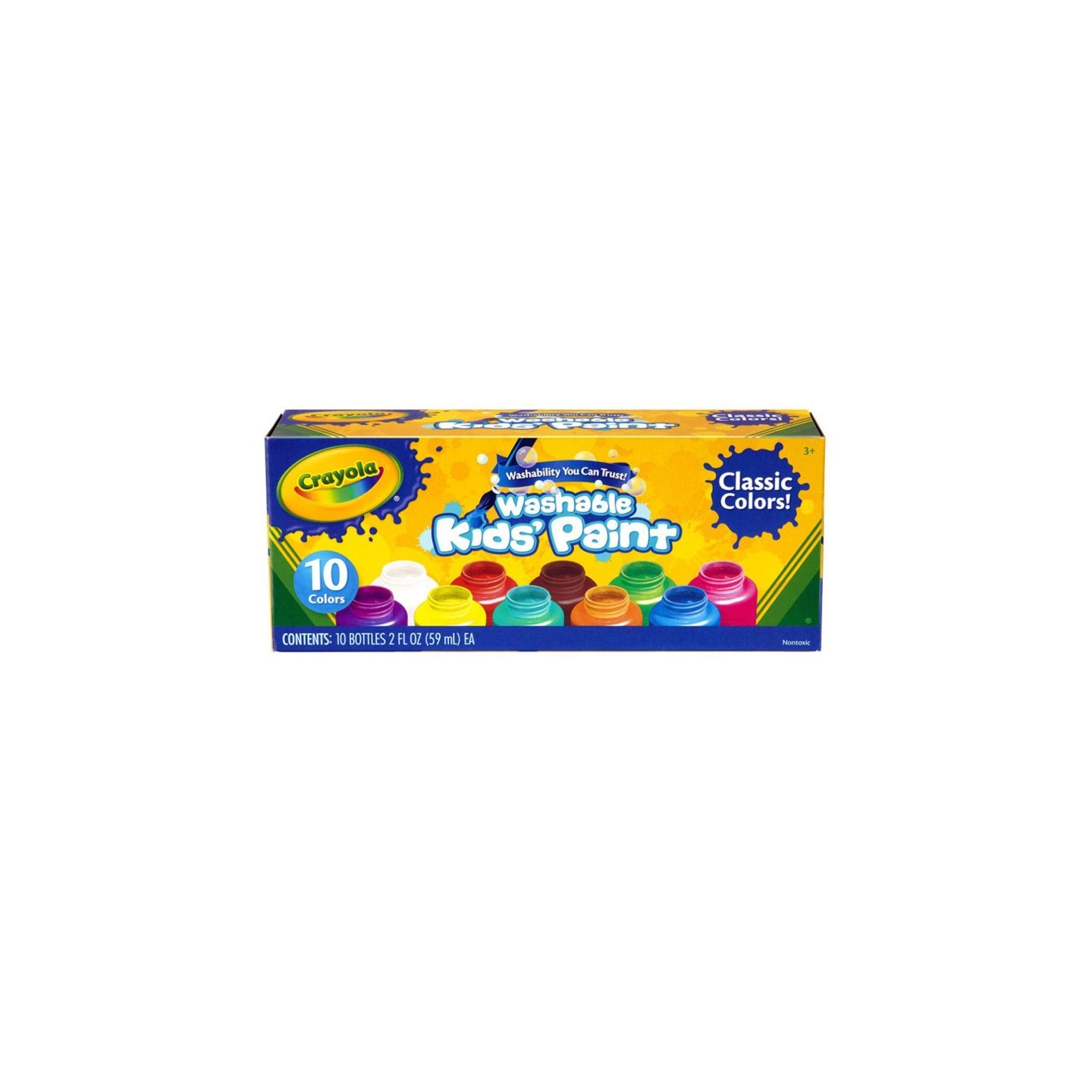 Crayola® Washable Kid's Paint, Assorted Colors, Pack of 10