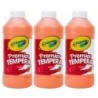 Crayola® Premier Tempera Paint, 16 oz, Orange, Pack of 3