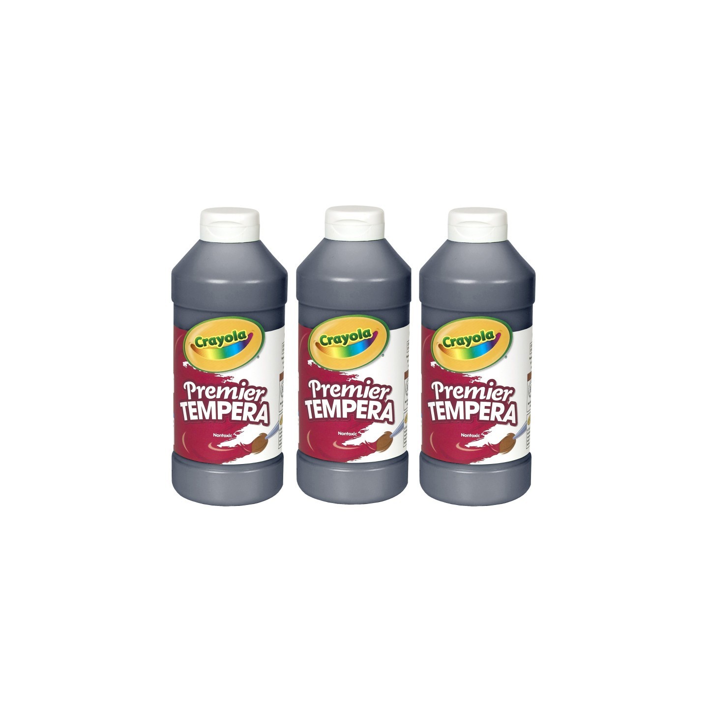 Crayola® Premier Tempera Paint, 16 oz, Black, Pack of 3