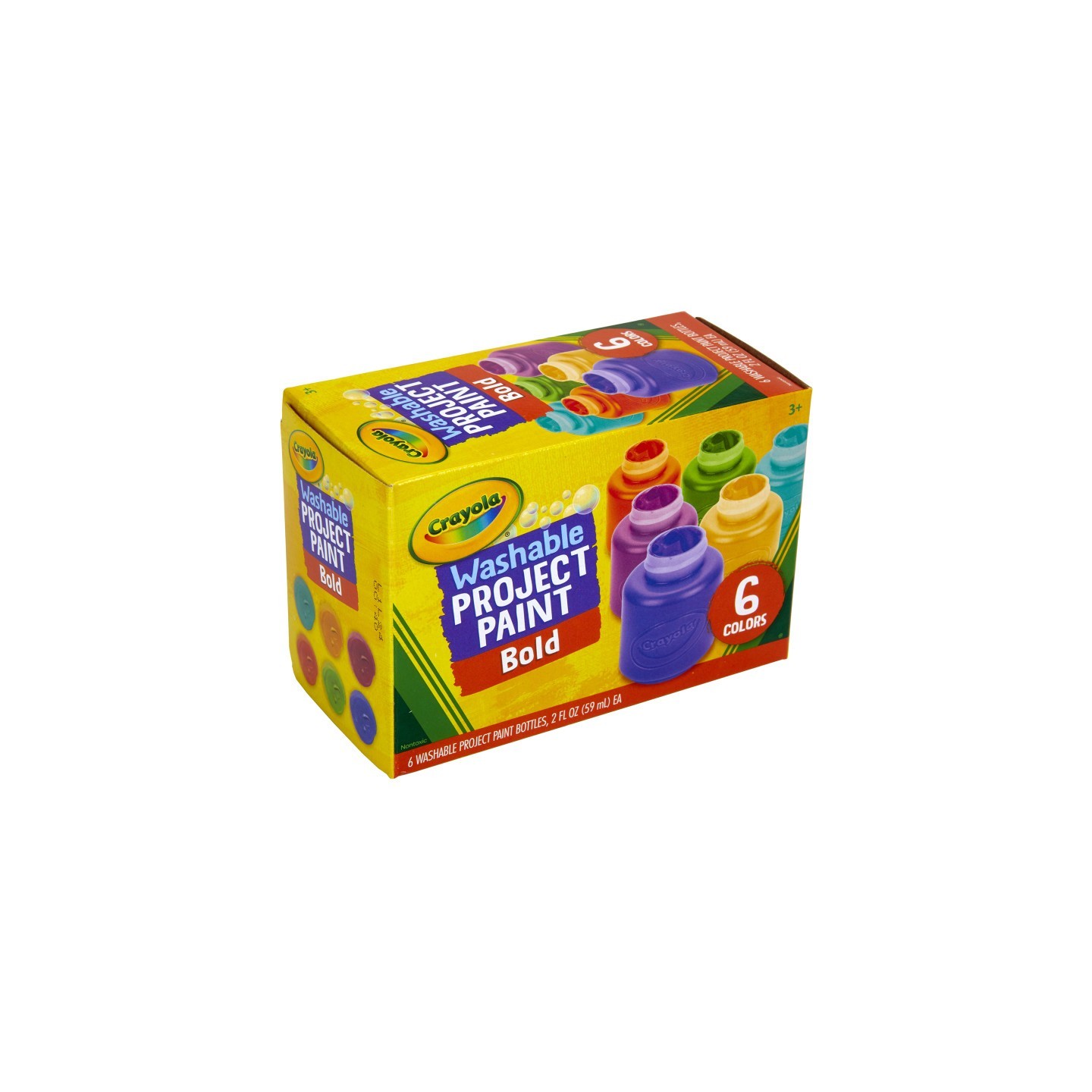 Crayola® Washable Project Paint, Bold, 6 Colors