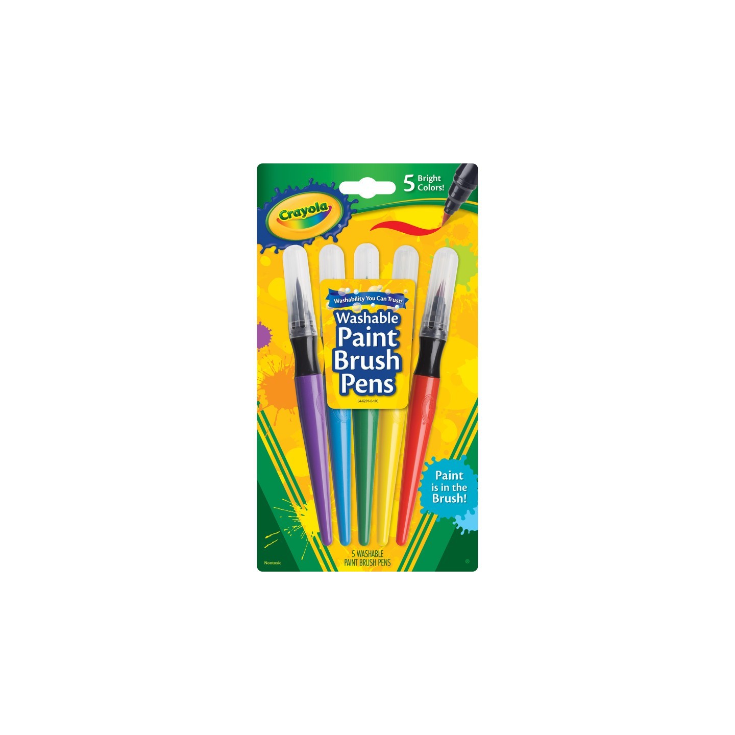 Crayola® Washable No Drip Paint Brush Pens, 5 Count
