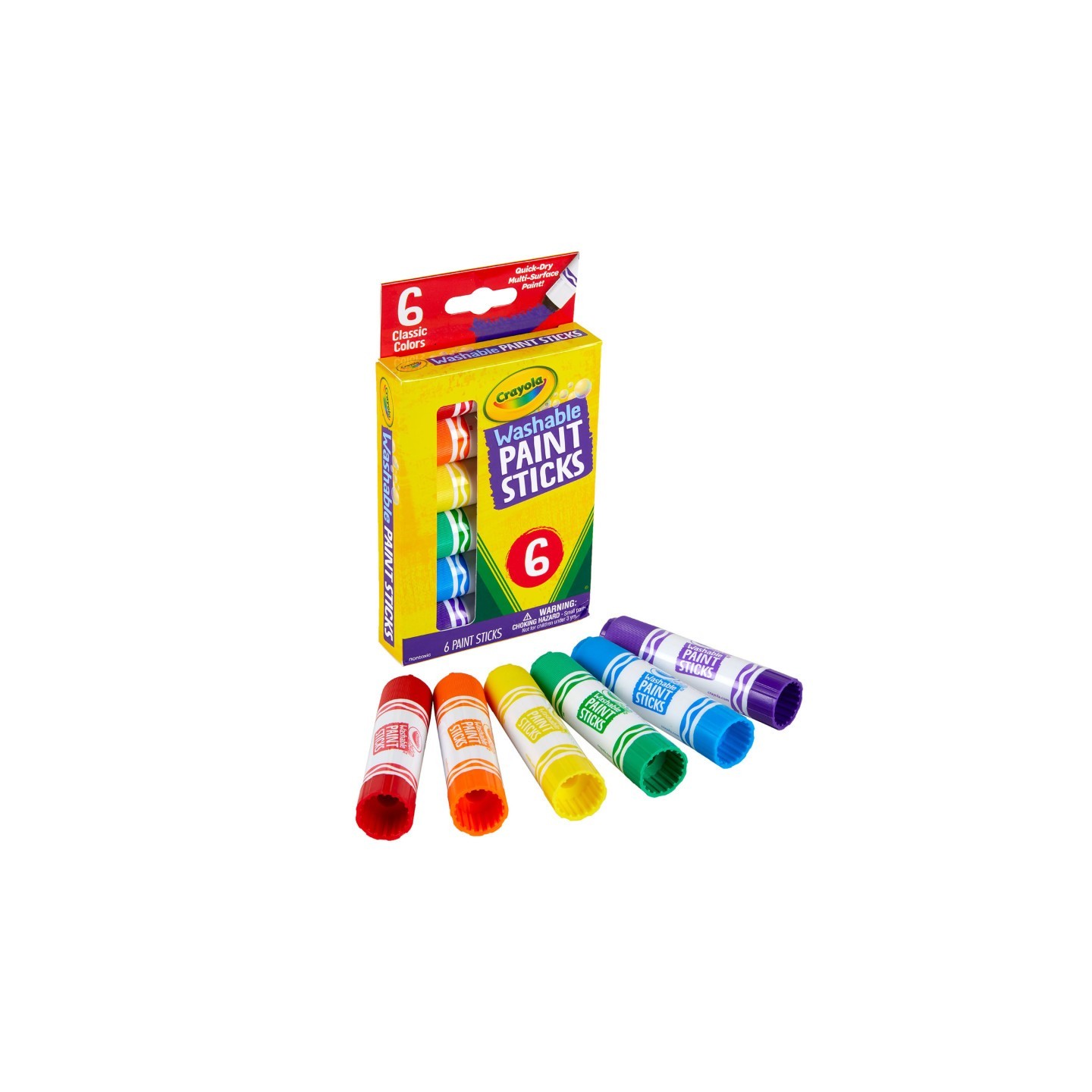 Crayola® Washable Paint Sticks, 6 colors