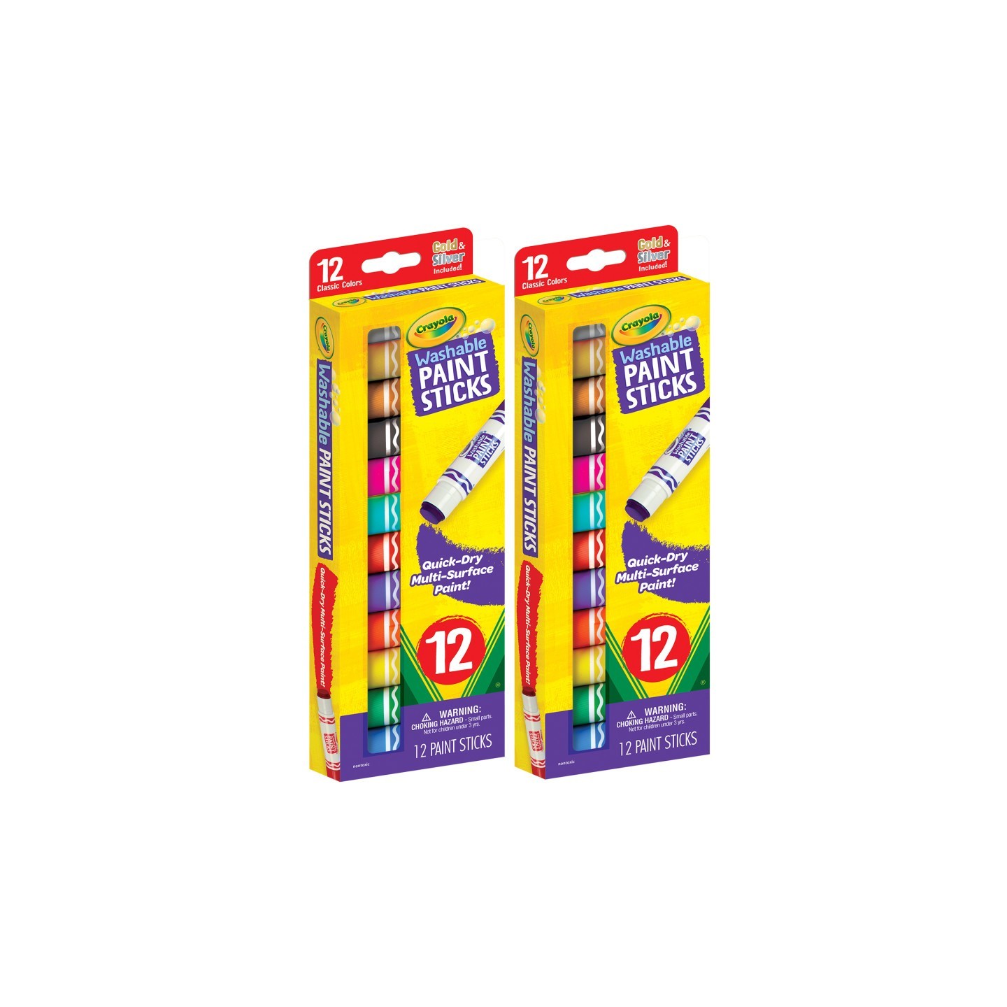 Crayola® Washable Paint Sticks, 12 Per Pack, 2 Packs