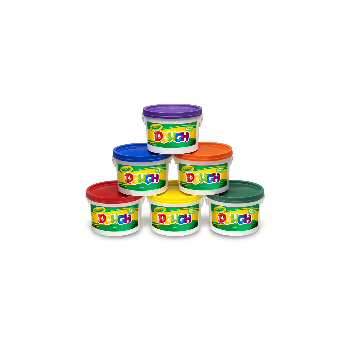 Crayola® Dough Set, 3lb Resealable Buckets, Set of 6