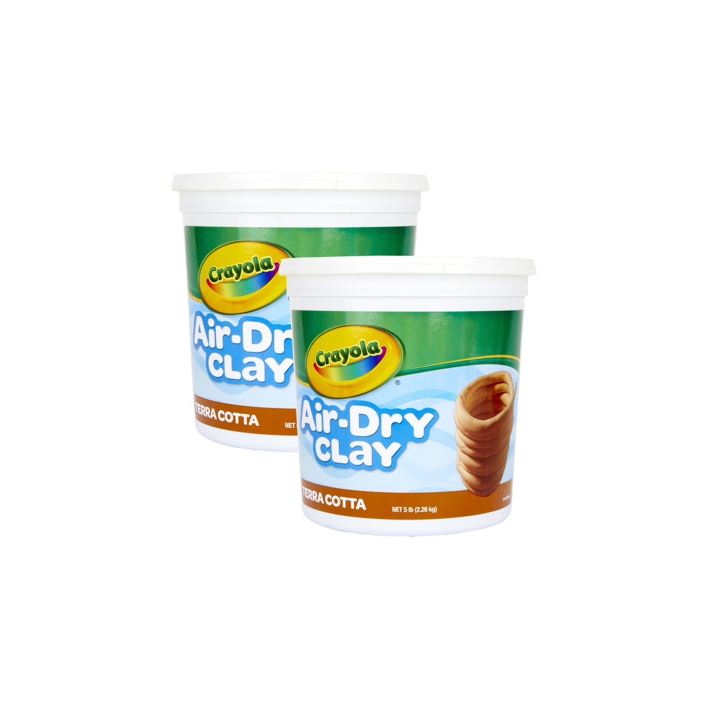 Crayola® Air-Dry Clay, Terra Cotta, 5 lb Tub, Pack of 2