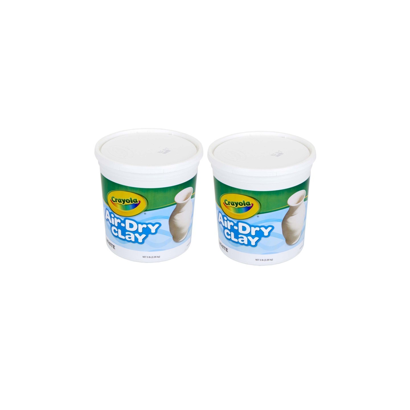 Crayola® Air-Dry Clay, White, 5 lb Tub, Pack of 2