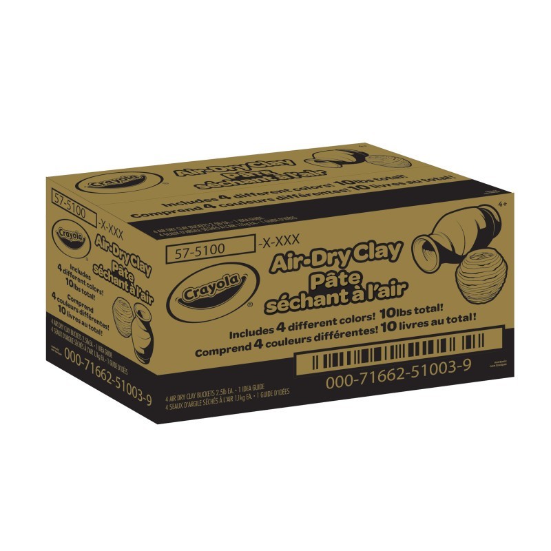 Crayola® Air Dry Clay, 2.5lb Buckets, Assorted, Pack of 4