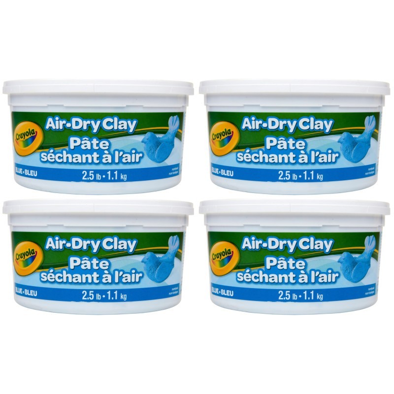 Crayola® Air Dry Clay, 2.5lb Tub, Blue, Pack of 4