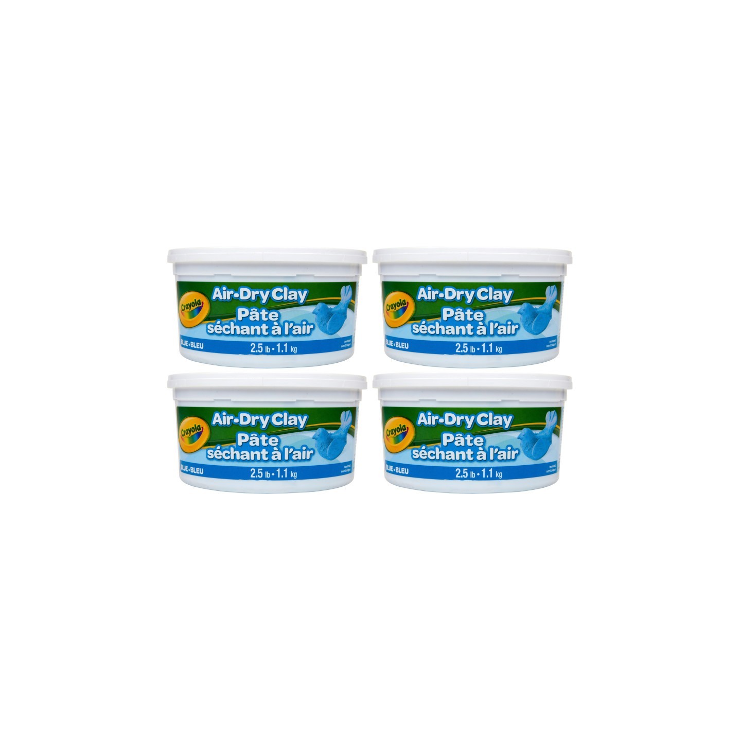 Crayola® Air Dry Clay, 2.5lb Tub, Blue, Pack of 4