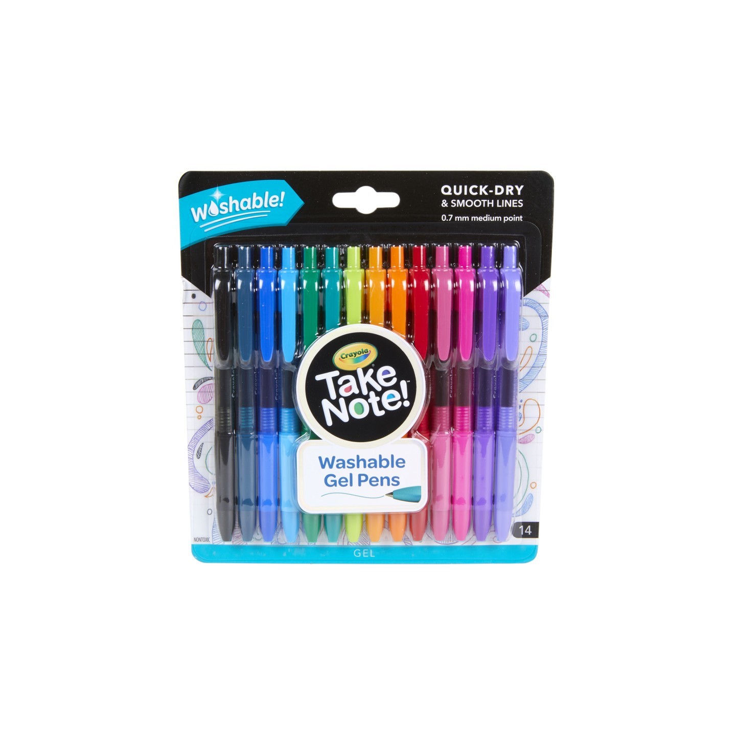 Crayola® Take Note! Washable Gel Pens, Pack of 14