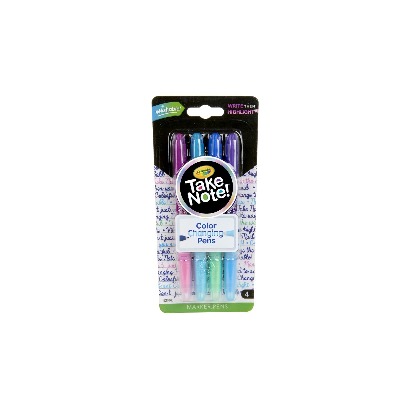 Crayola® Take Note! Dual Ended Color Changing Pens, 4 Count
