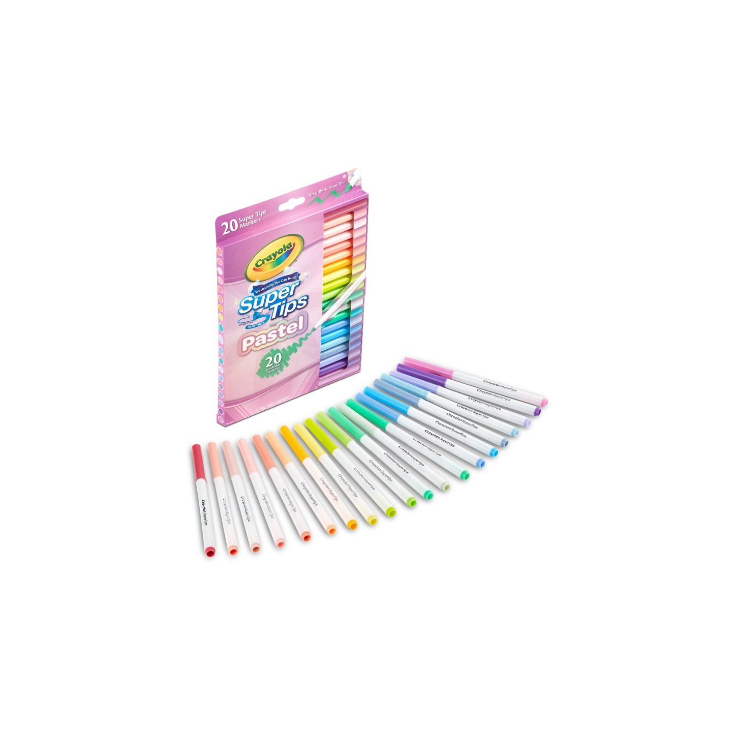 Crayola® Supertip Markers, Pastel, 20 Count