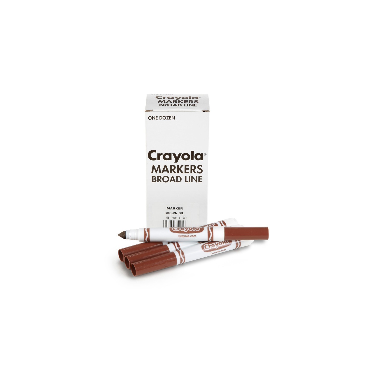 Crayola® Bulk Markers, Conical Tip, Brown, 12 Count