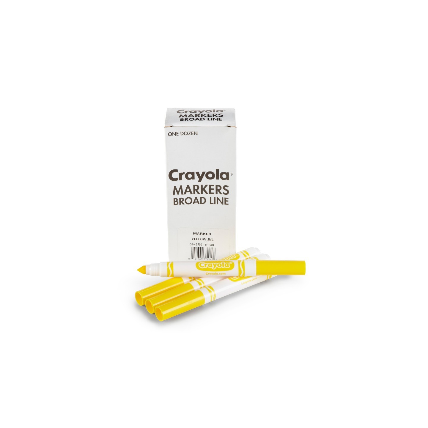 Crayola® Bulk Markers, Conical Tip, Yellow, 12 Count