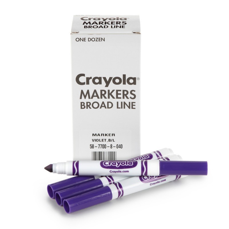 Crayola® Bulk Markers, Conical Tip, Violet (Purple), 12 Count