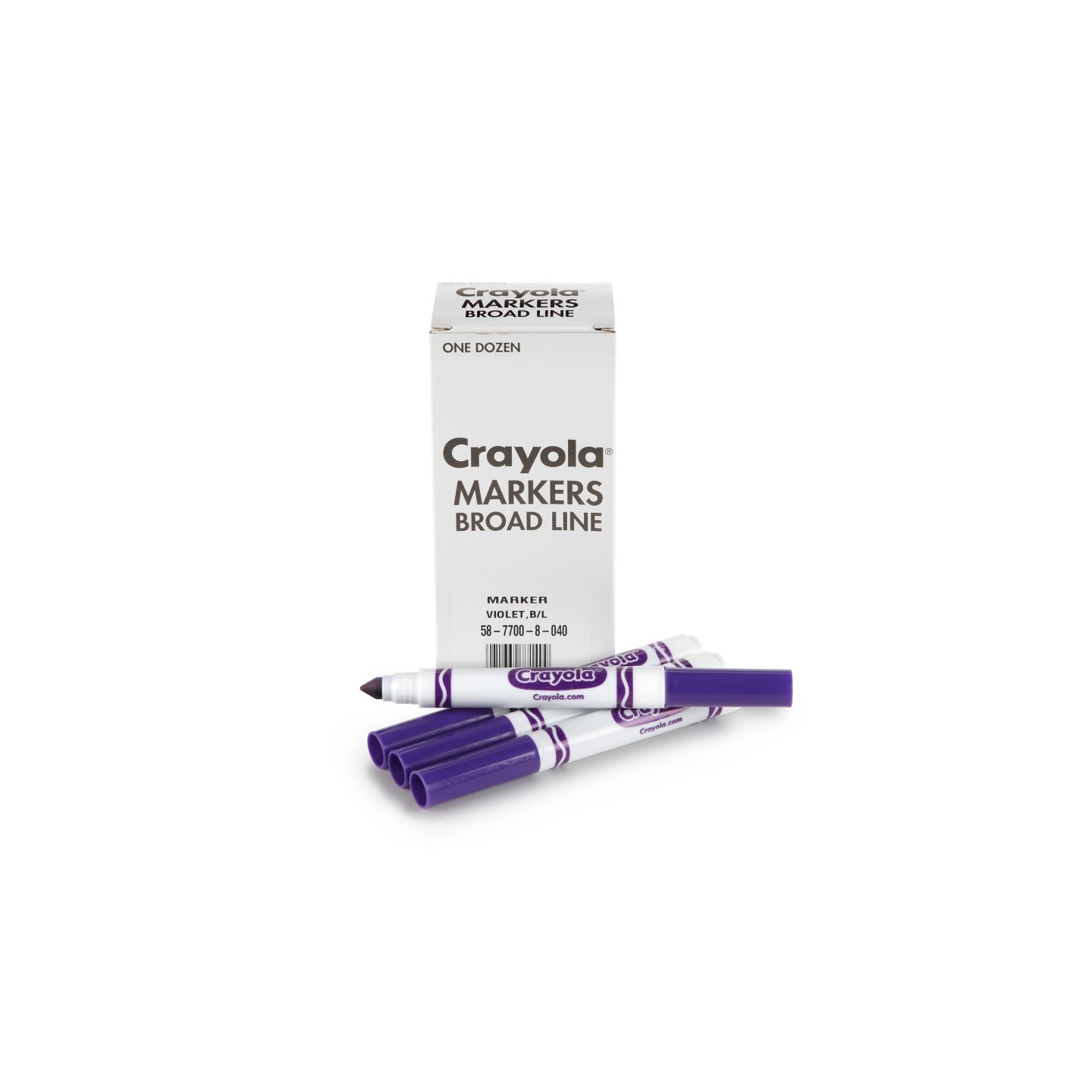 Crayola® Bulk Markers, Conical Tip, Violet (Purple), 12 Count