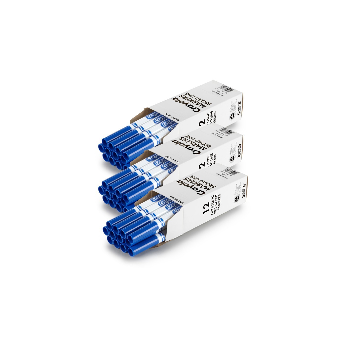 Crayola® Bulk Markers, Conical Tip, Blue, 12 Per Pack, 3 Packs