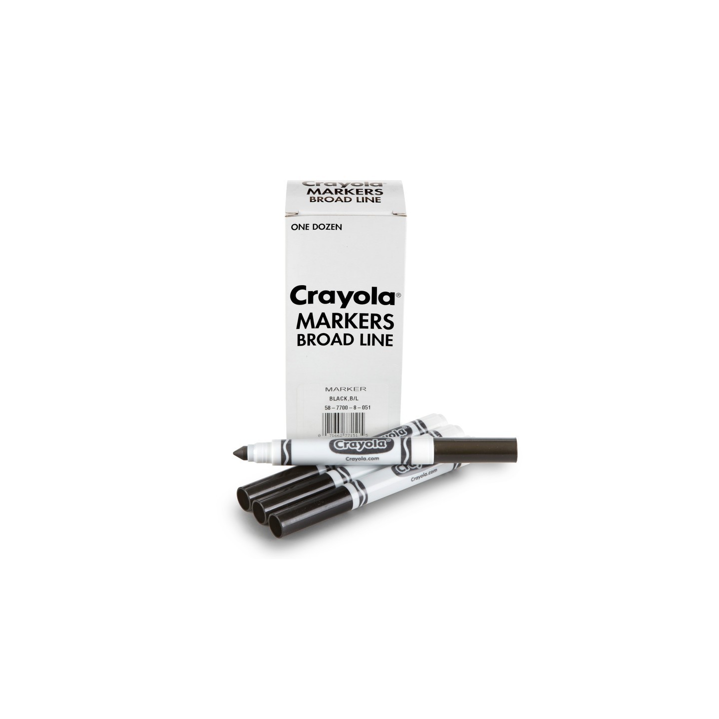 Crayola® Bulk Markers, Conical Tip, Black, 12 Count