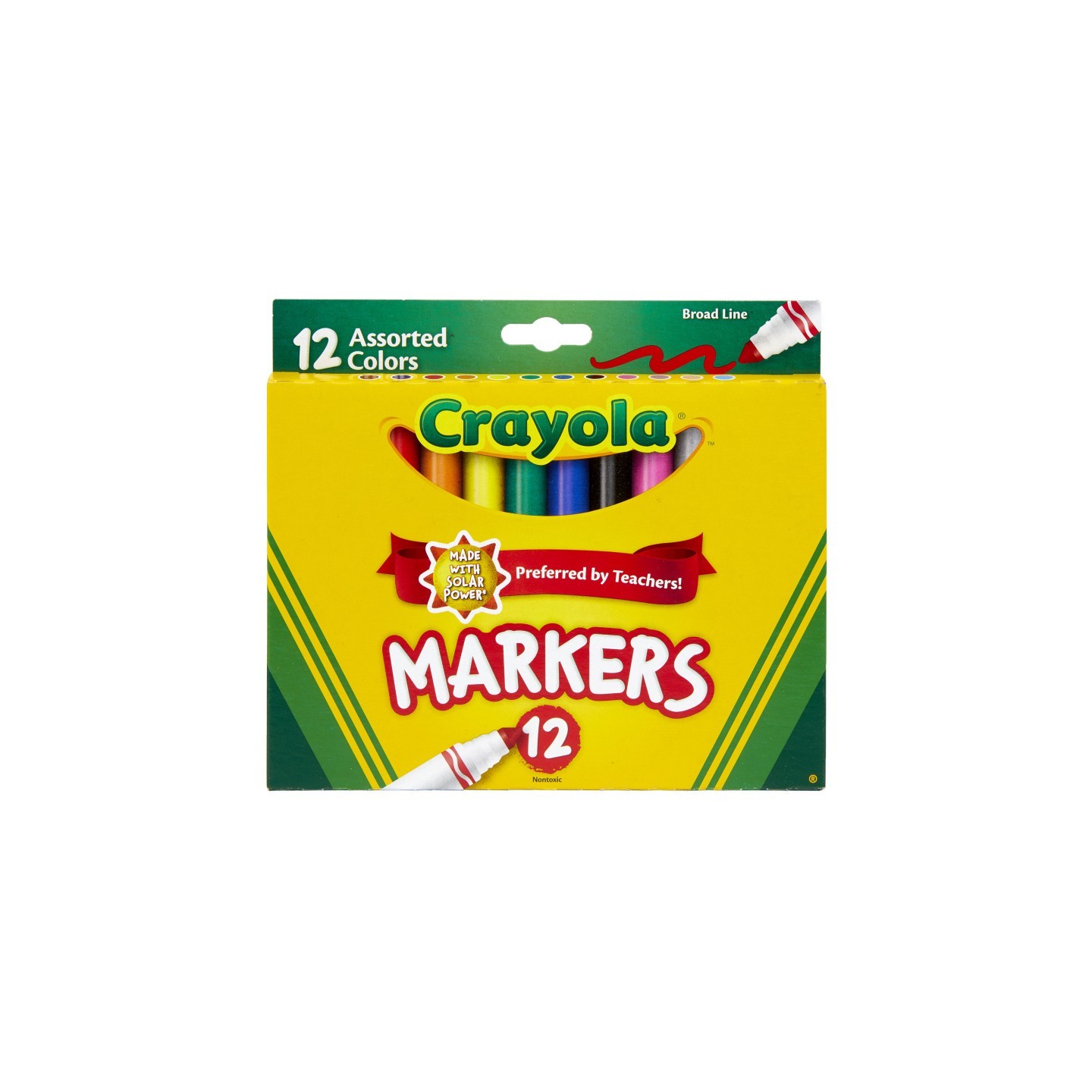 Crayola® Broad Line Markers, Assorted Colors, 12 Count
