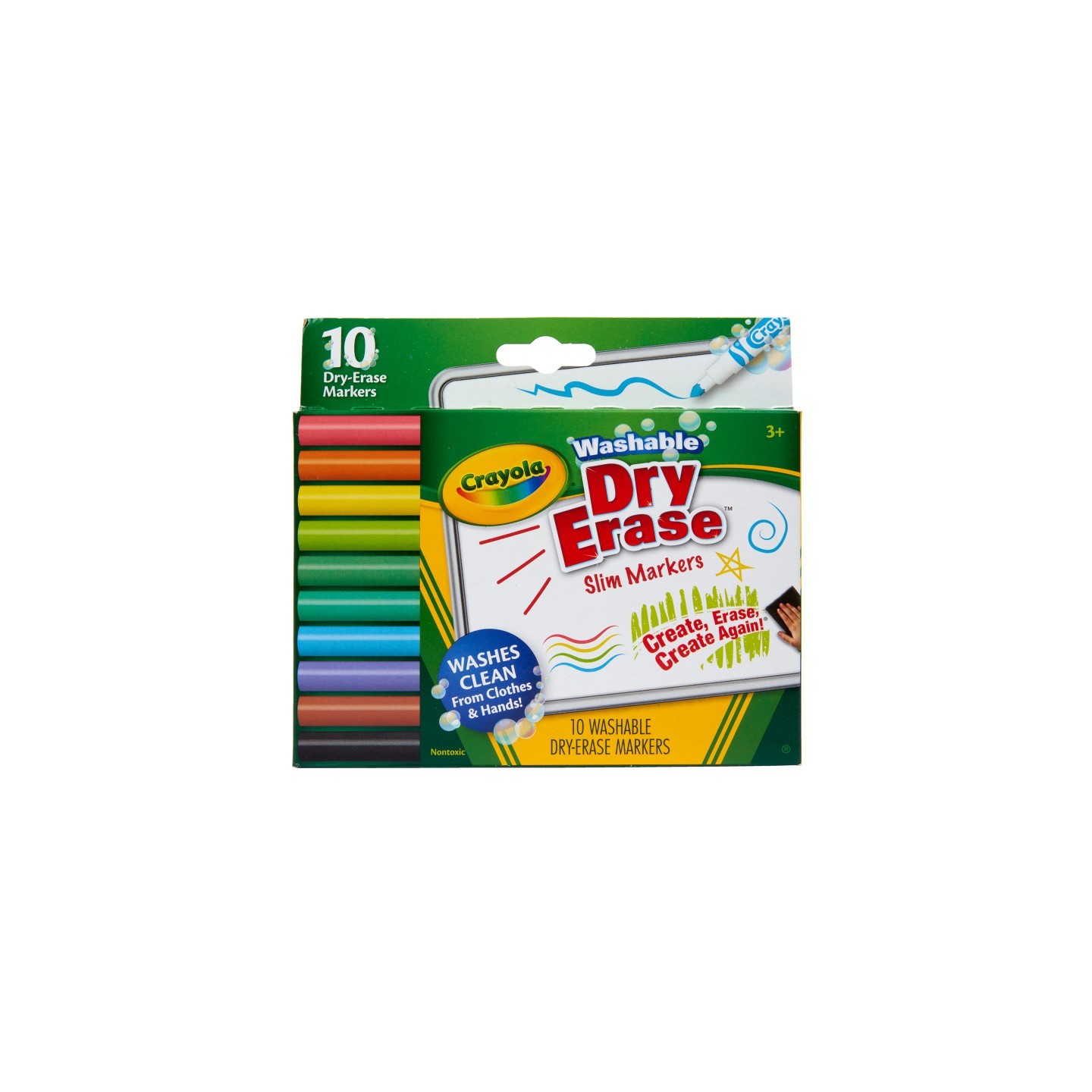 Crayola® Washable Slim Dry Erase Markers, 10 Count