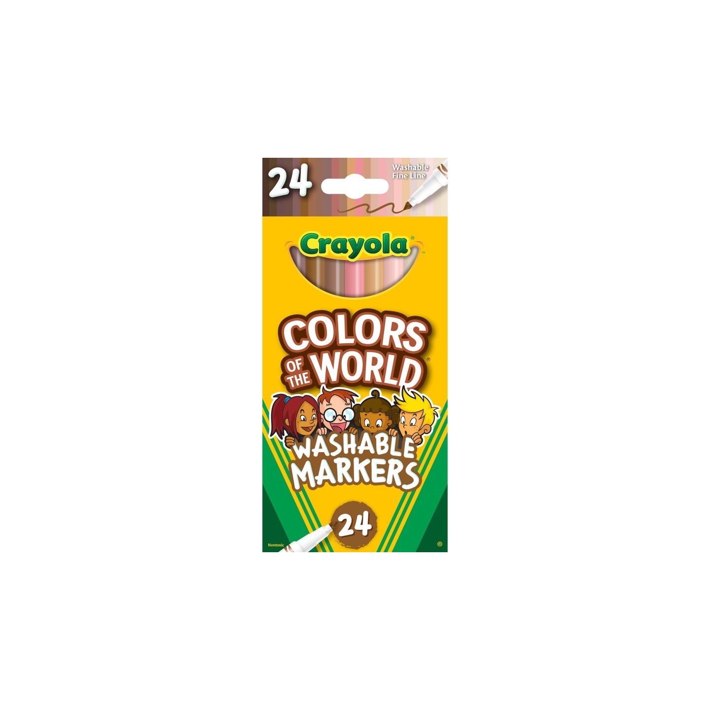Crayola® Colors of the World Fine Line Markers, 24 Colors
