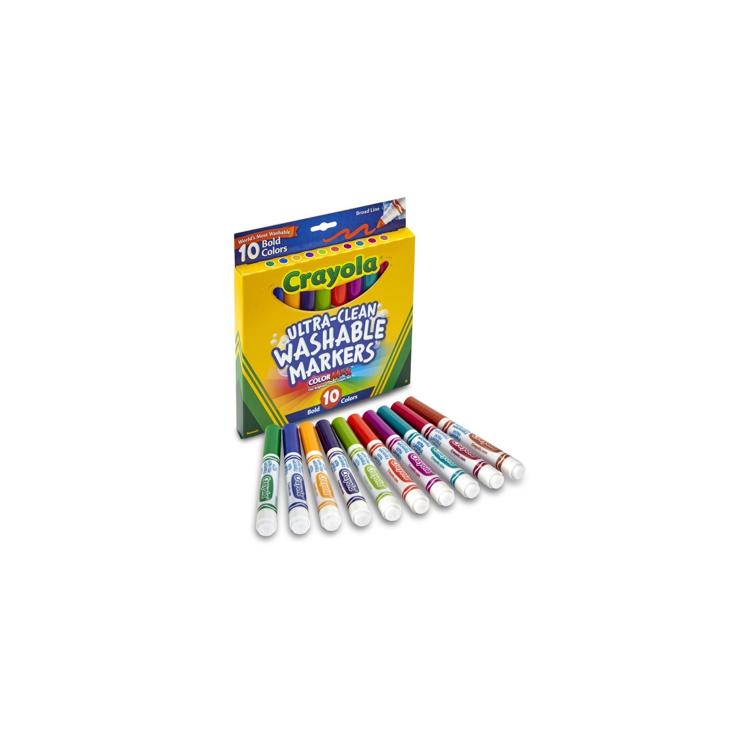Crayola® Ultra-Clean Washable® Bold, Broad Line, Color Max Markers, 10 Count