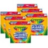 Crayola® Ultra-Clean Washable Bright, Broad Line, Color Max Markers, 10 Per Pack, 6 Packs