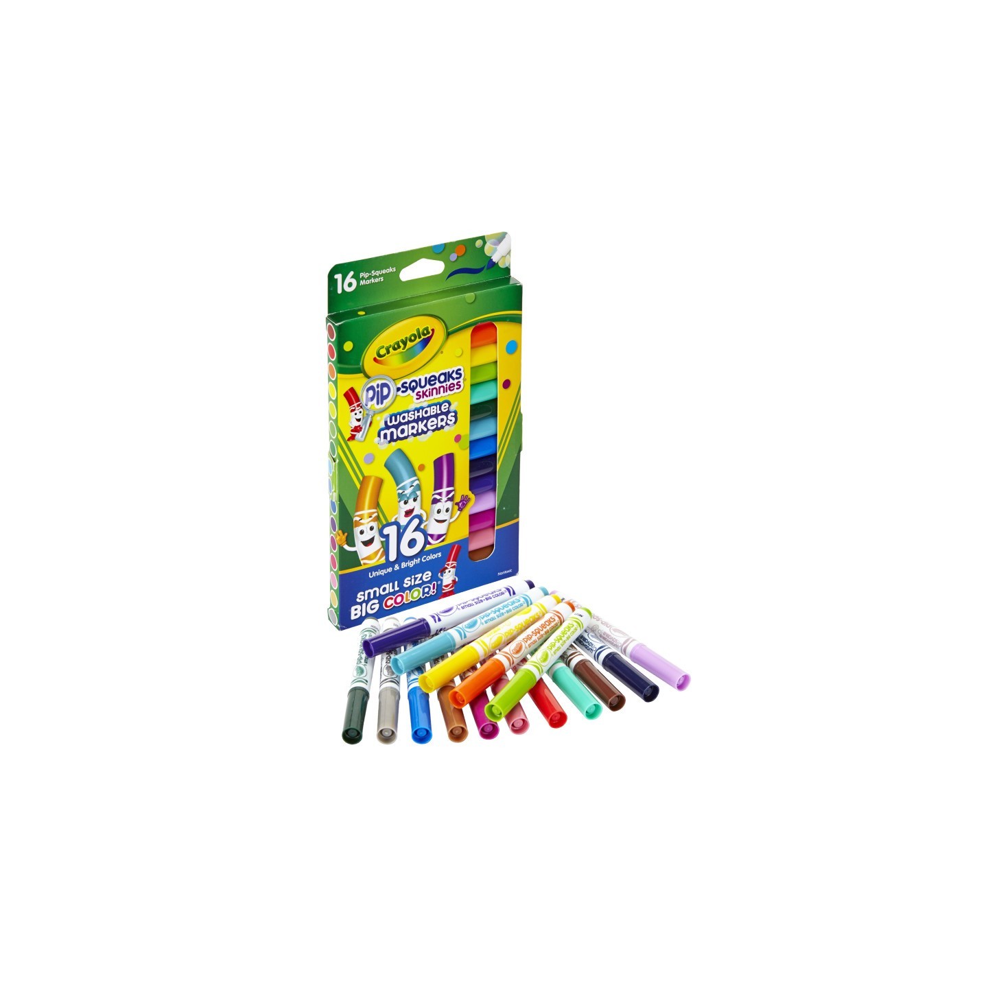 Crayola® Pip-Squeaks™ Skinnies™ Markers, Fine Tip, 16 Colors