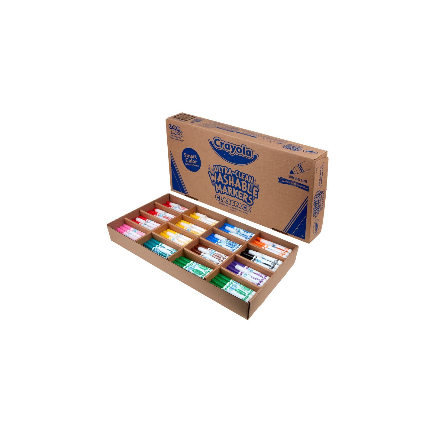 Crayola® Ultra-Clean Washable Broad Line Markers, 200 Count
