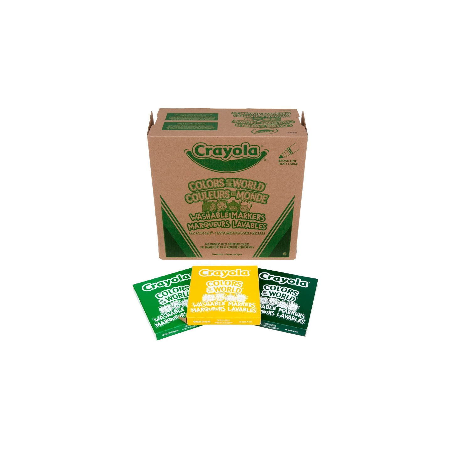 Crayola® Colors of the World Washable Markers Classpack, 240 Markers