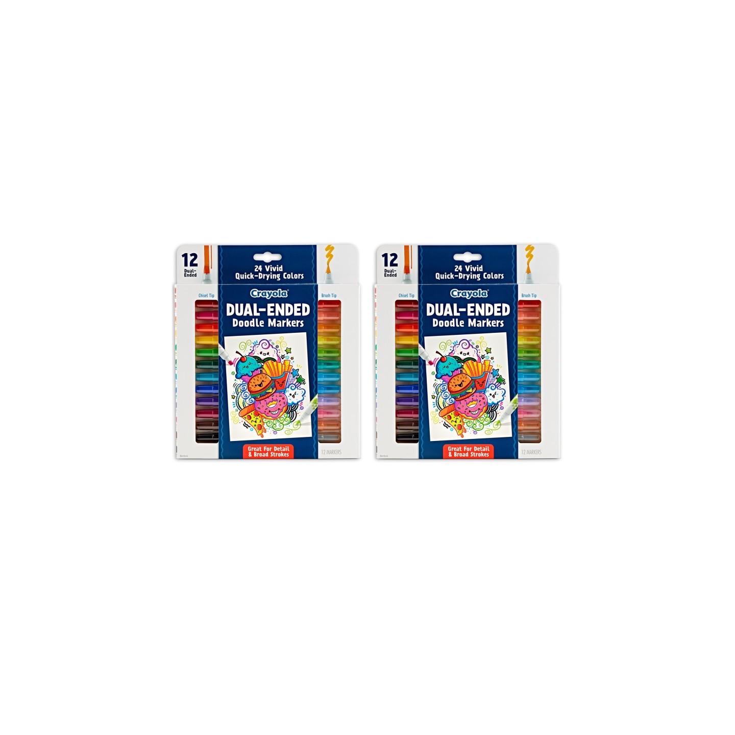 Crayola® Doodle & Draw Dual-Ended Doodle Marker, 12 Per Pack, 2 Packs