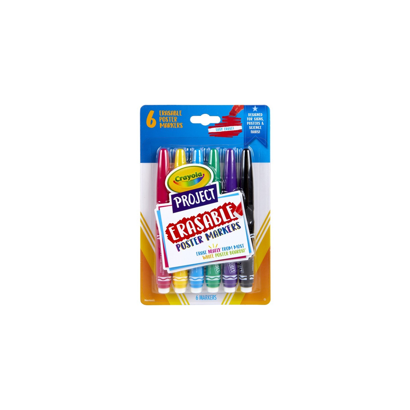 Crayola® Project Erasable Poster Markers, Pack of 6