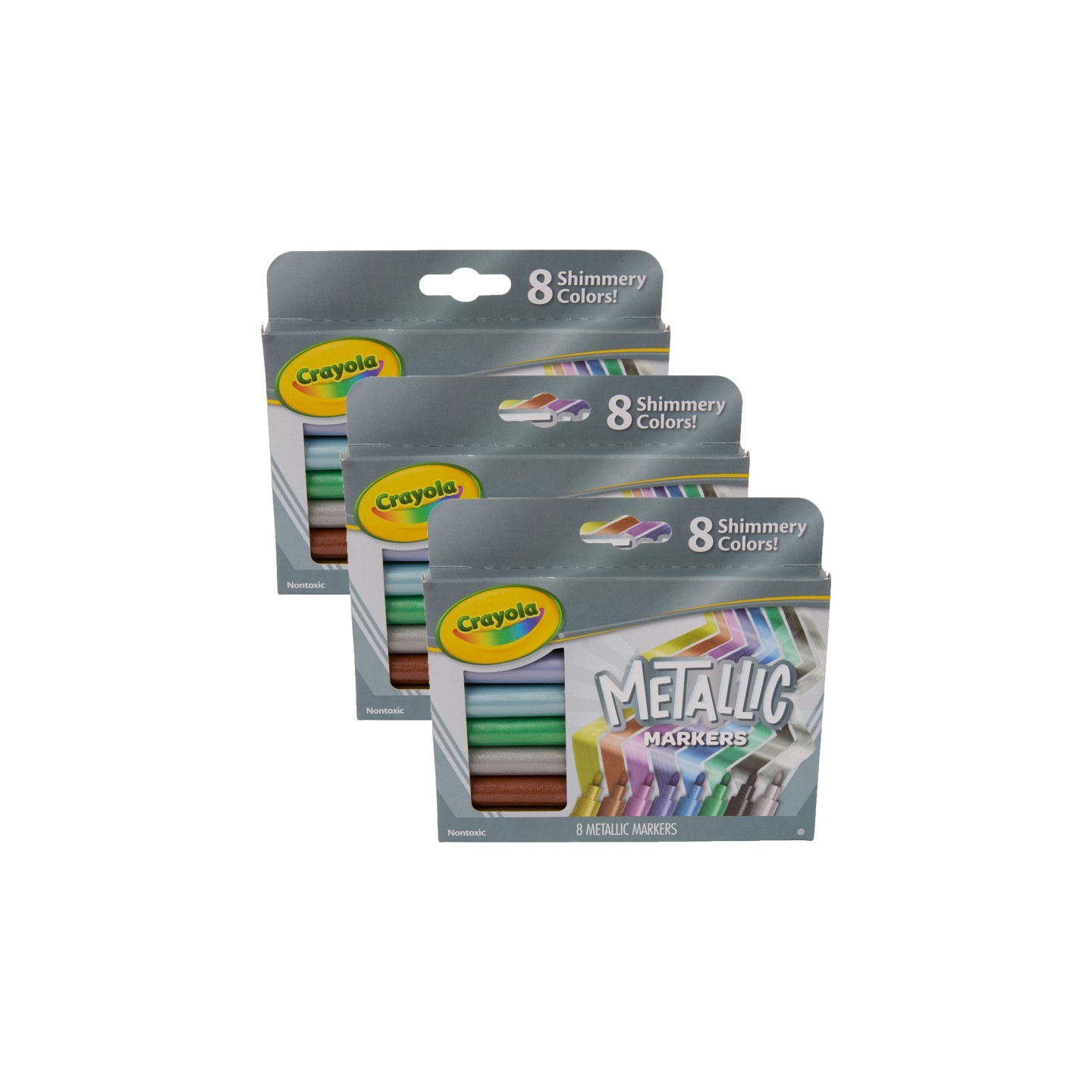 Crayola® Metallic Markers, 8 Per Pack, 3 Packs