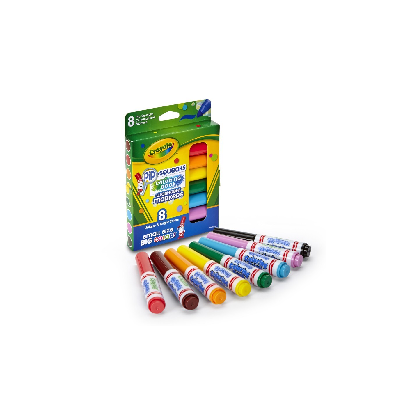 Crayola® Pip Squeaks Washable Coloring Book Markers, Pack of 8
