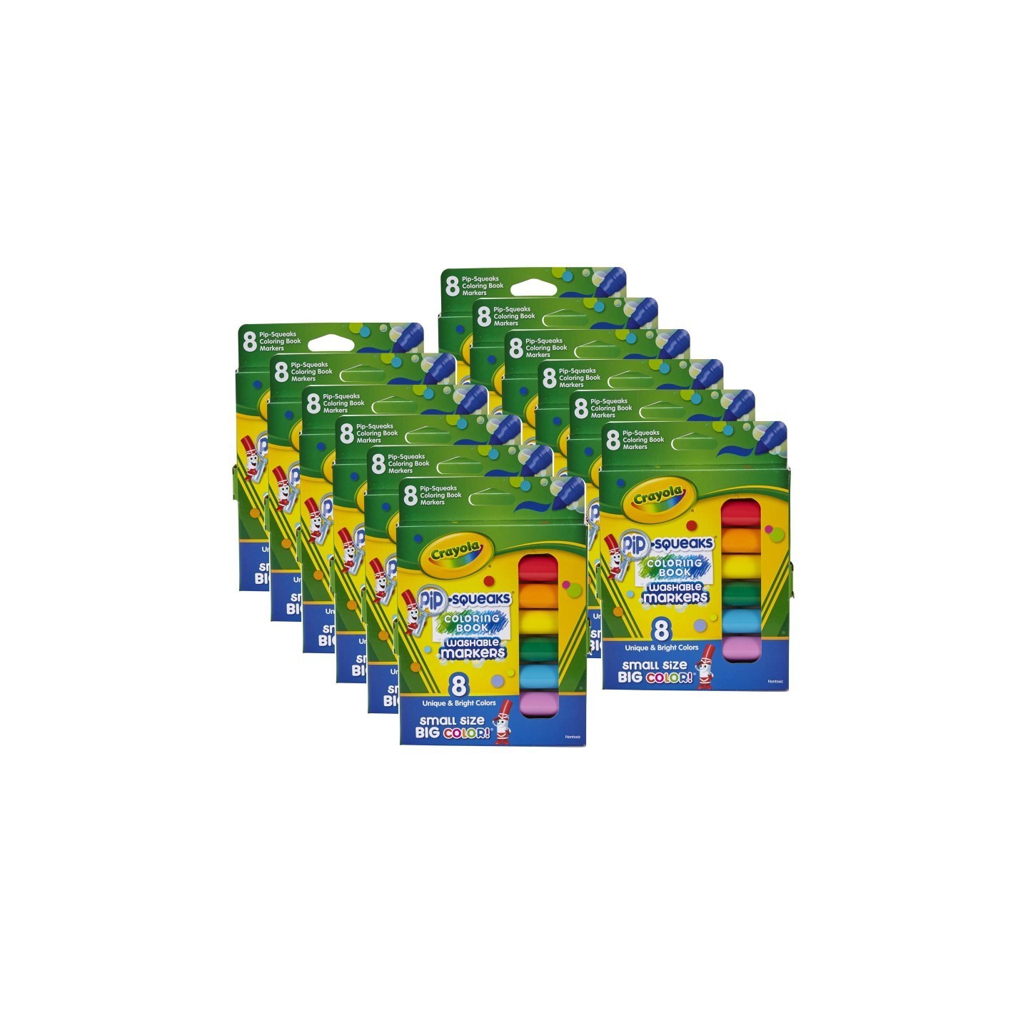 Crayola® Pip Squeaks Washable Coloring Book Markers, 8 Per Pack, 12 Packs