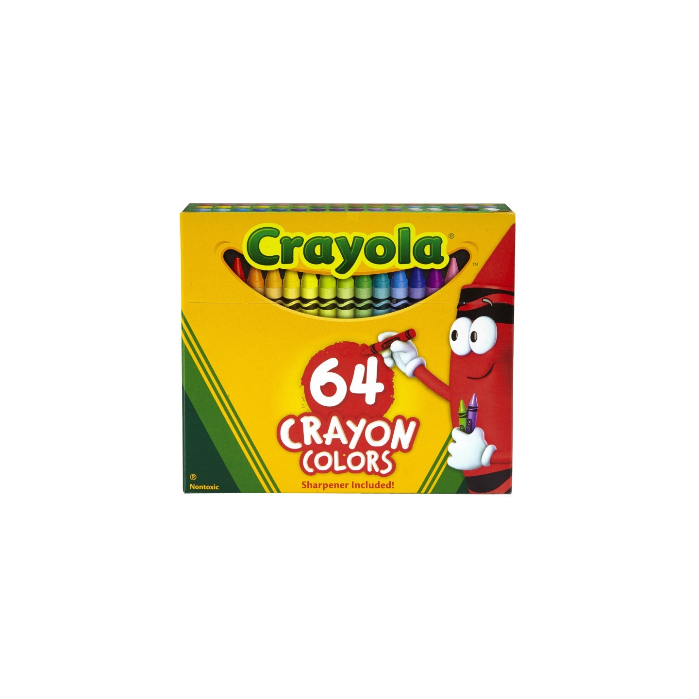 Crayola® Crayons, Regular Size, 64 Count with Sharpener