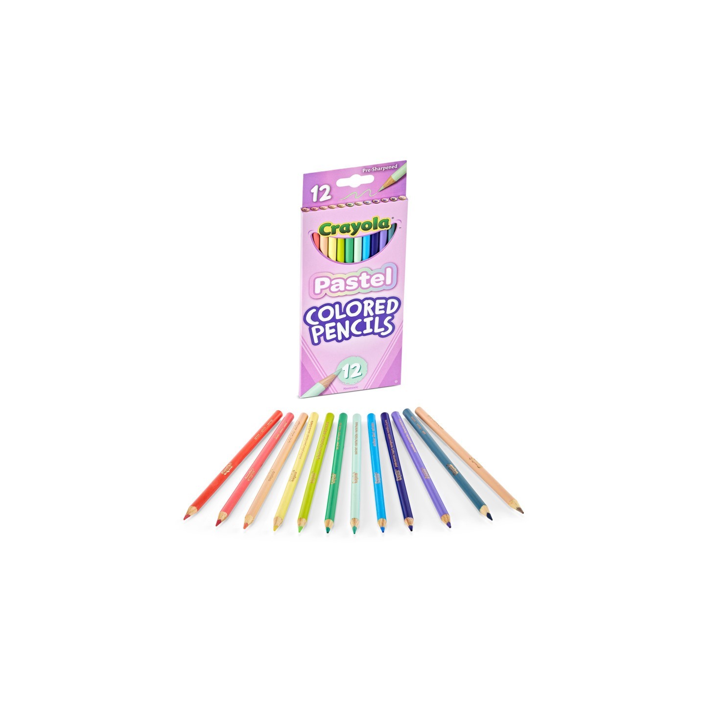 Crayola® Colored Pencils, Pastel, 12 Count