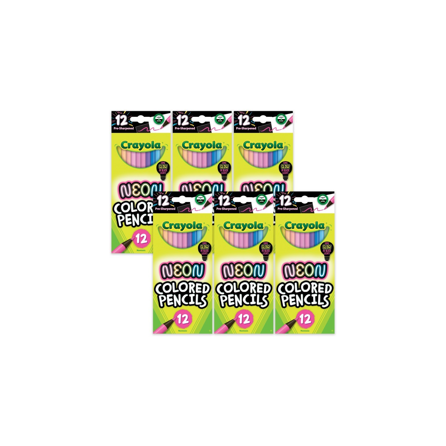 Crayola® Neon Colored Pencils, 12 Per Pack, 6 Packs