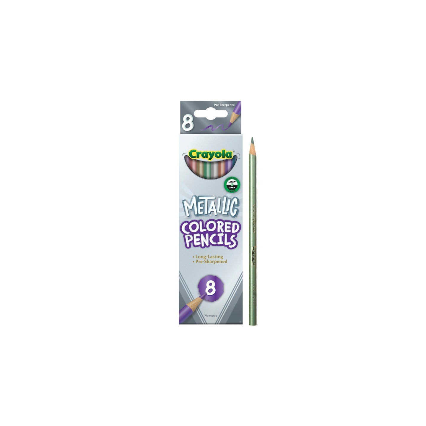 Crayola® Colored Pencils, Metallic, 8 Count