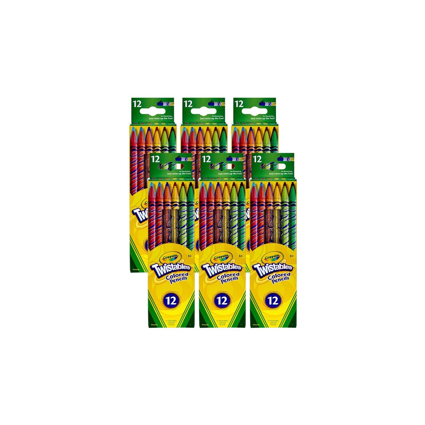 Crayola® Twistables® Colored Pencils, 12 Per Box, 6 Boxes