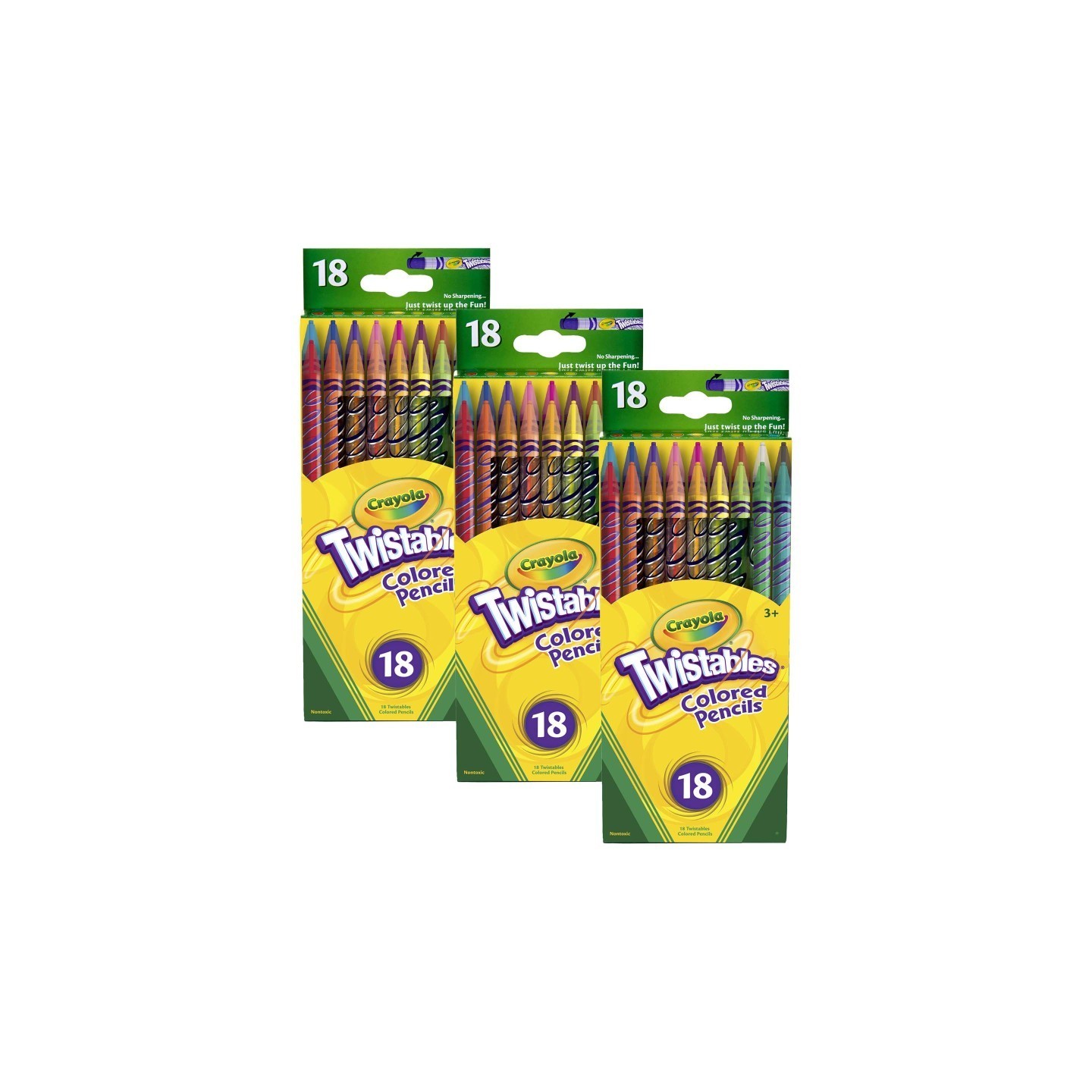 Crayola® Twistables® Colored Pencils, 18 Per Box, 3 Boxes