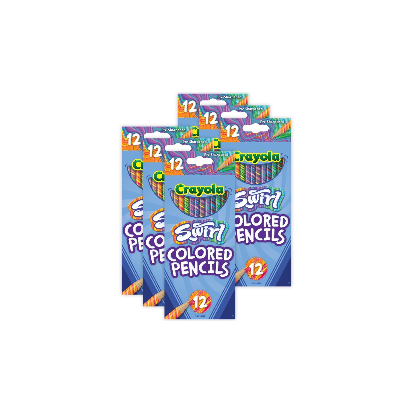 Crayola® SWIRL Colored Pencils, 12 Per Pack, 12 Packs