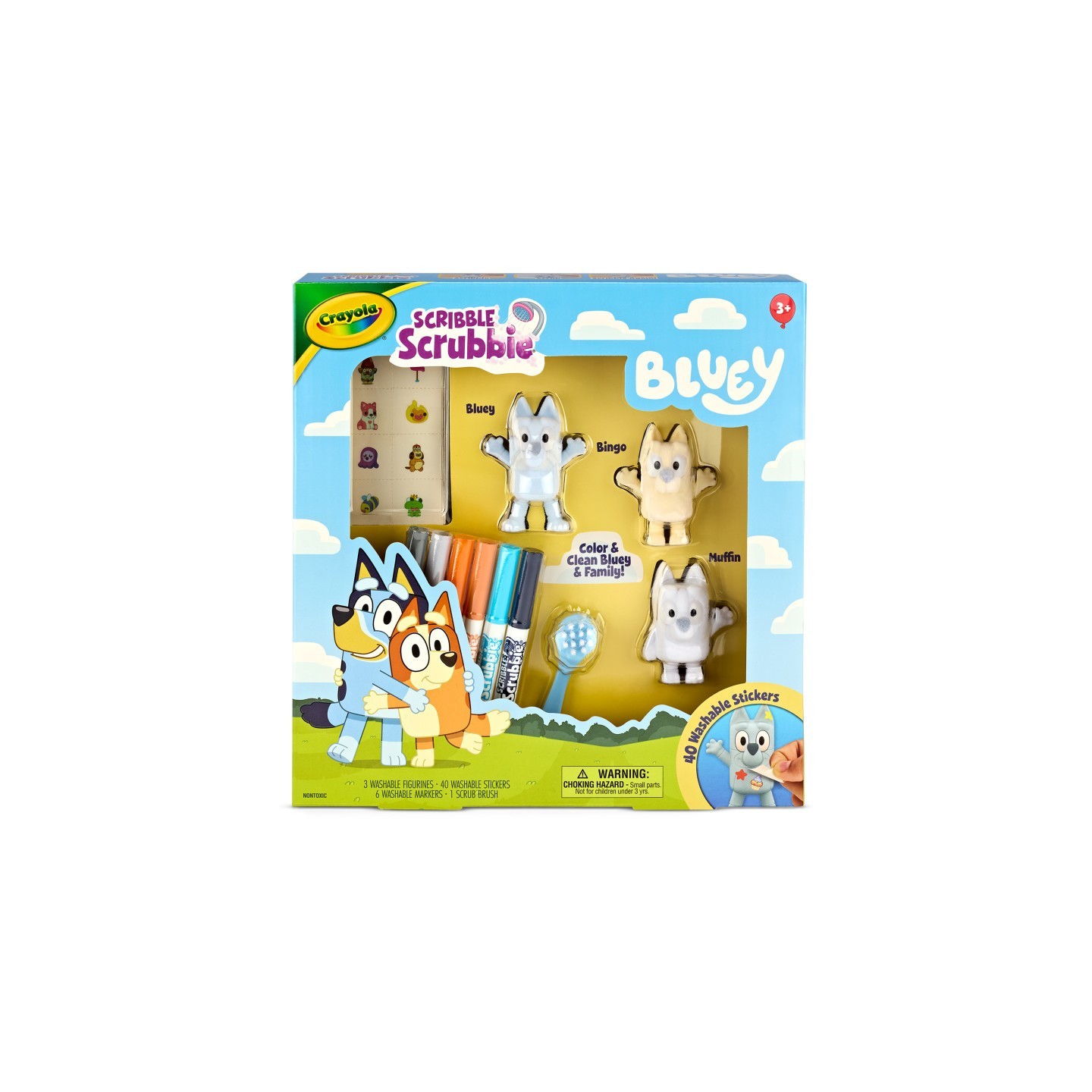 Crayola® Scribble Scrubbie Bluey Deluxe, 3 Count Set