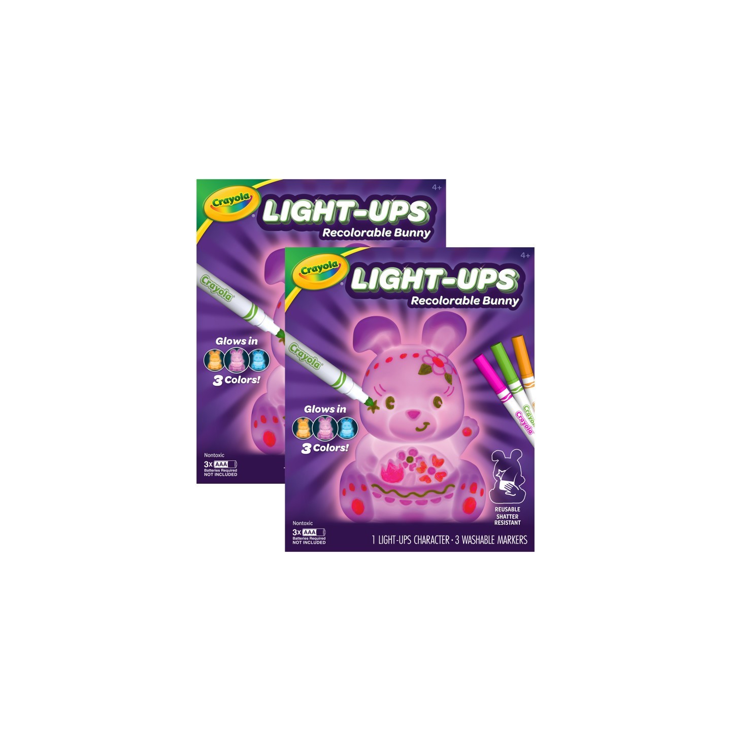 Crayola® Light-Ups Recolorable Bunny with Markers, Pack of 2