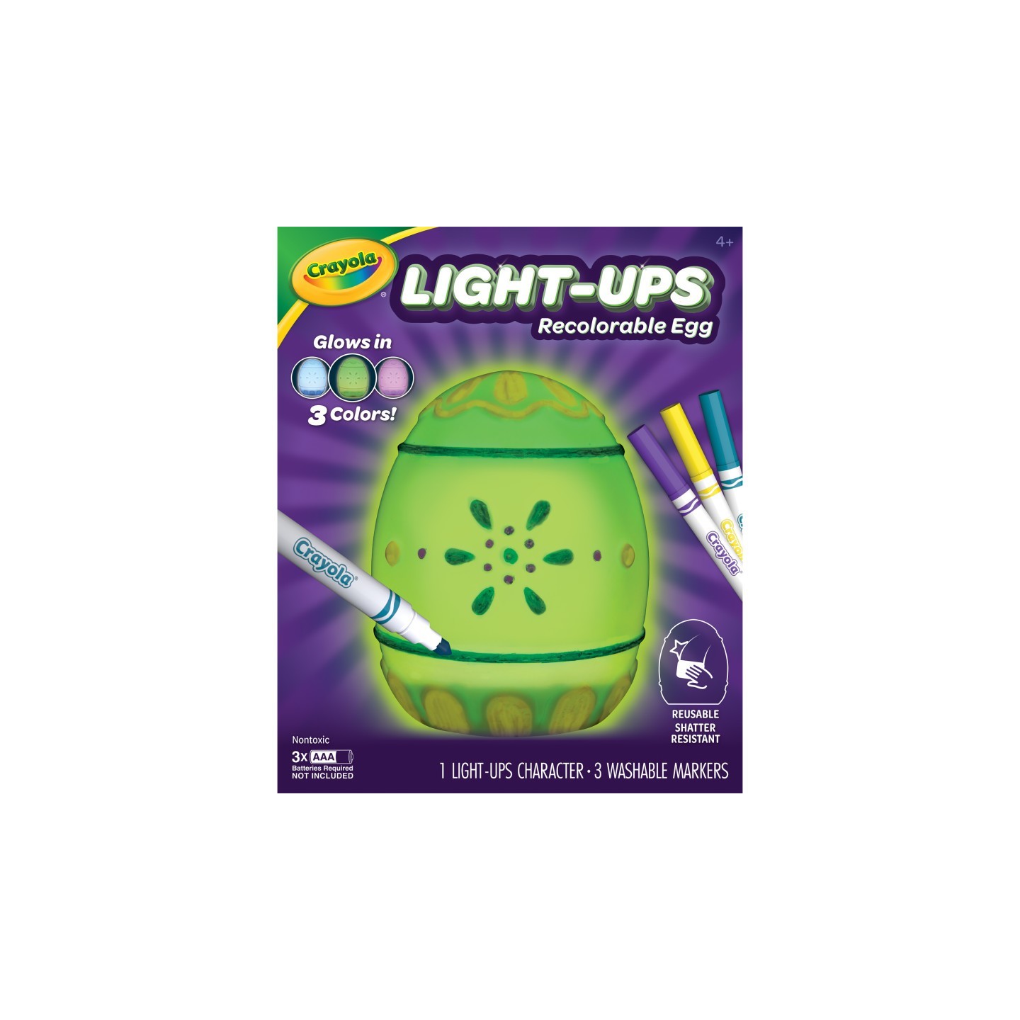 Crayola® Light-Ups Recolorable Egg with Markers