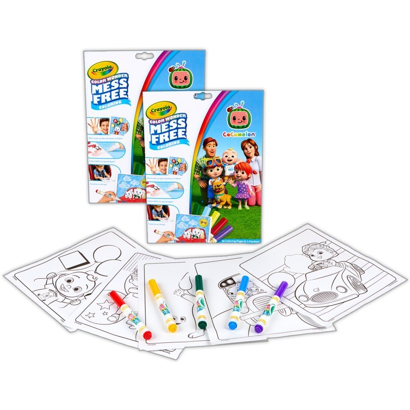 Crayola® Color Wonder® Coloring Pad & Markers, Cocomelon, 2 Sets