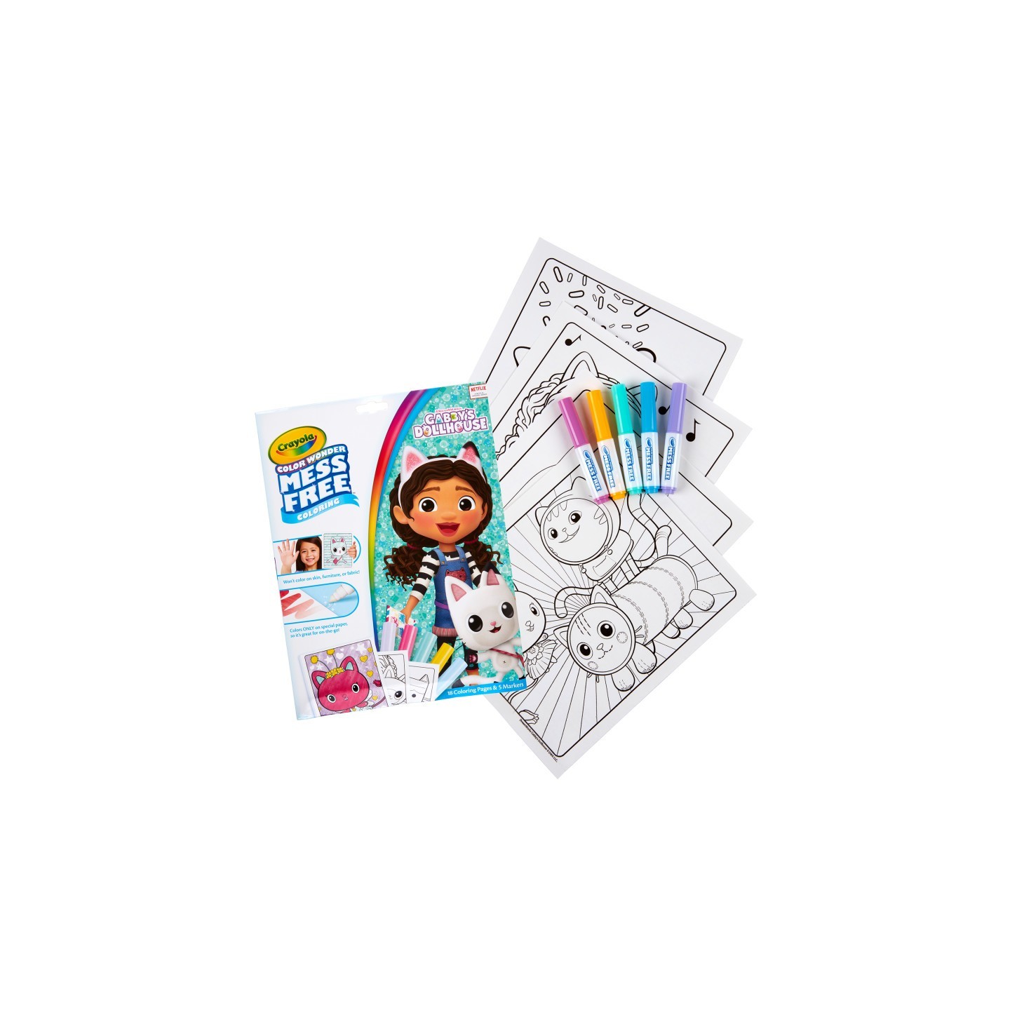 Crayola® Color Wonder® Coloring Pad & Markers, Gabby's Dollhouse