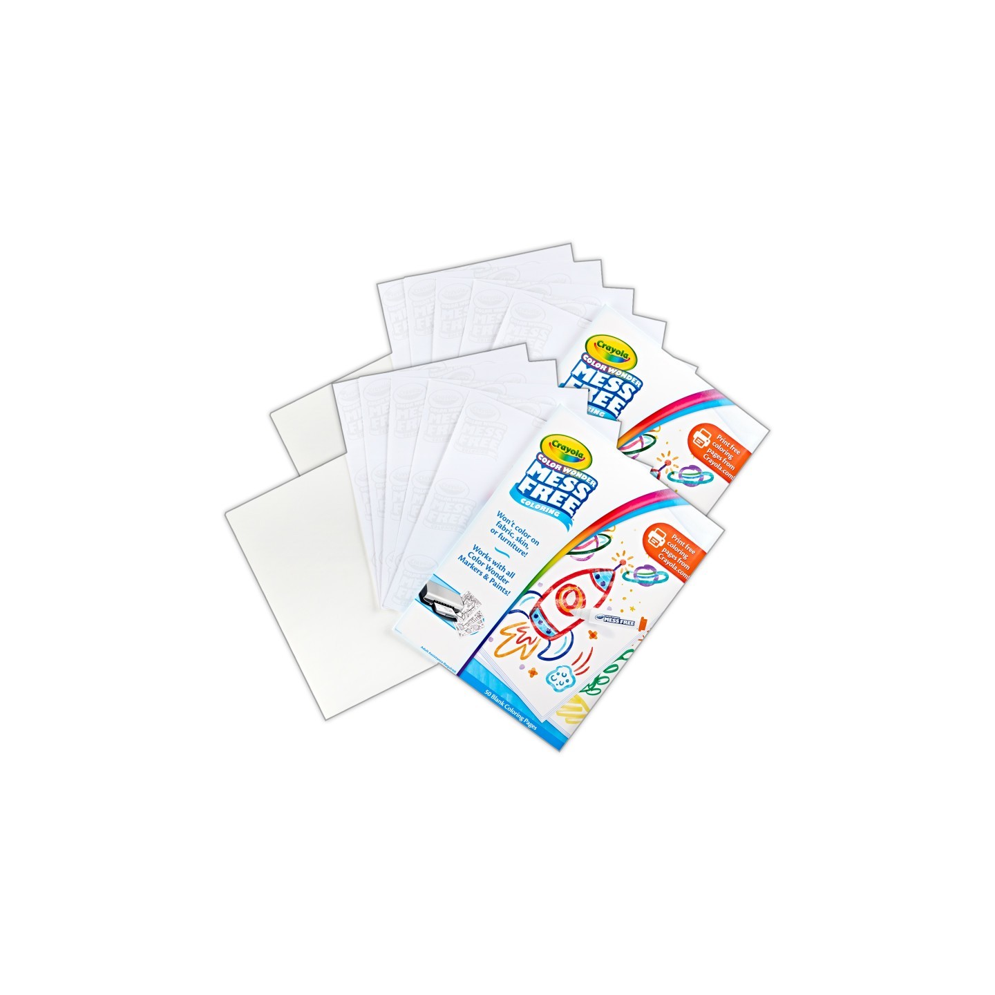 Crayola® Color Wonder® Blank Coloring Pages, 50 Per Pack, 2 Packs
